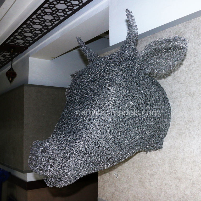 Cow head Mesh Sculpture