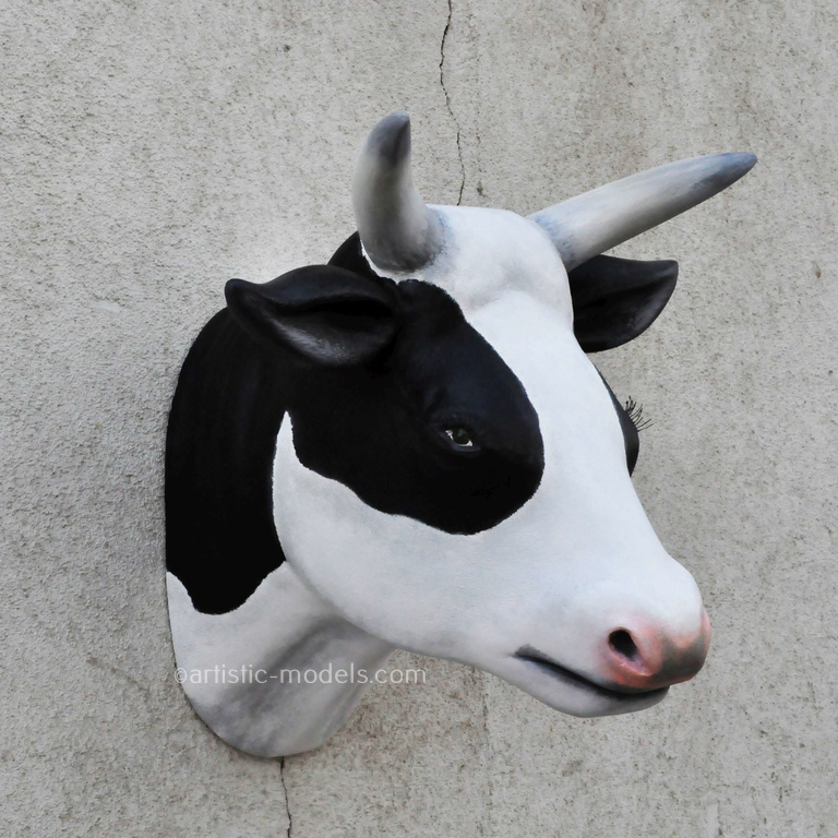 Cow Head Sculpture
